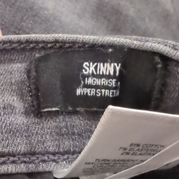 Express Women's Skinny Jeans - Dark Gray - Picture 9 of 10